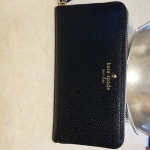 Kate Spade black leather wallet